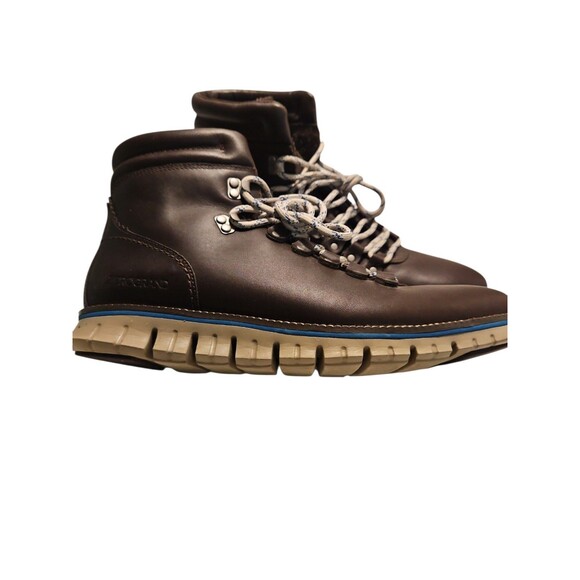 Cole Haan Zerogrand Lace‎ Up Boots Size 9.5 Brown Leather Waterproof C33960 main image 8